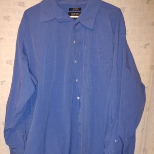 Murano Dress Shirt Mens Size 18 1/2 38 Tall Long Sleeve Button Down Shiny Look